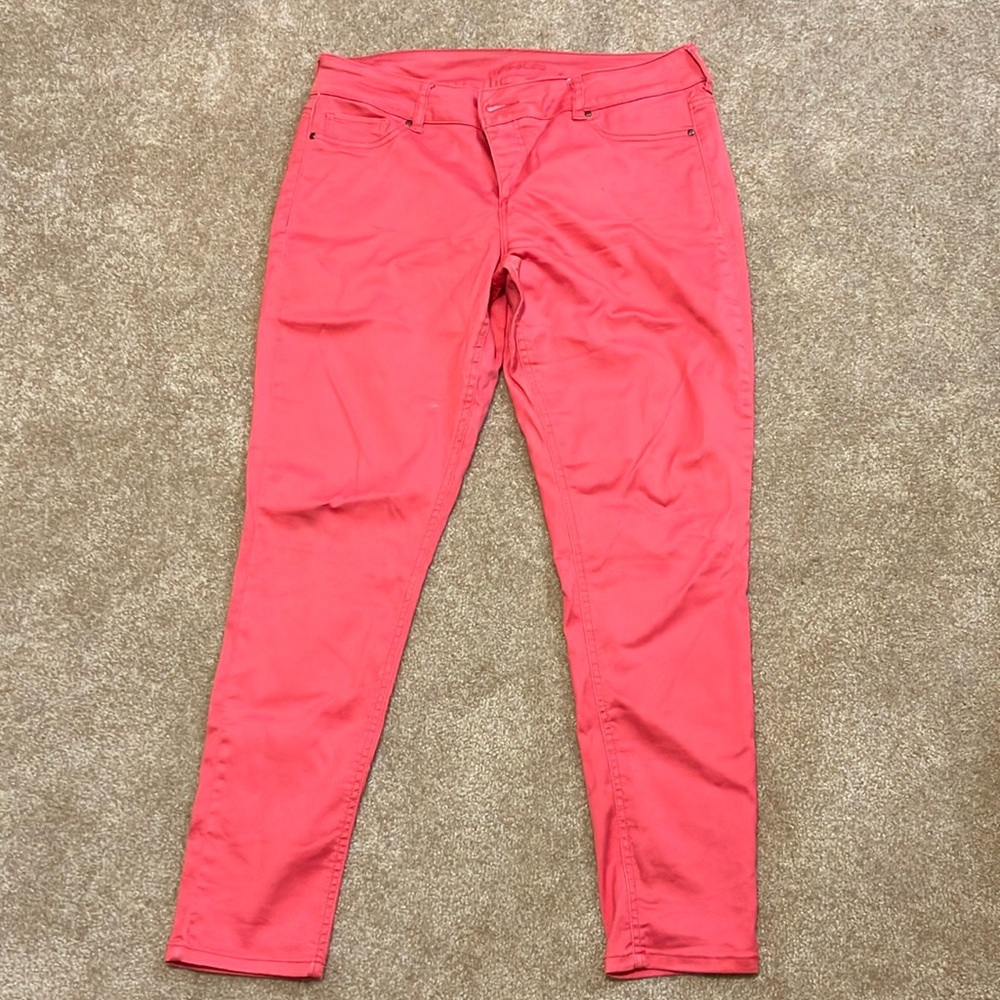 Coral jeans